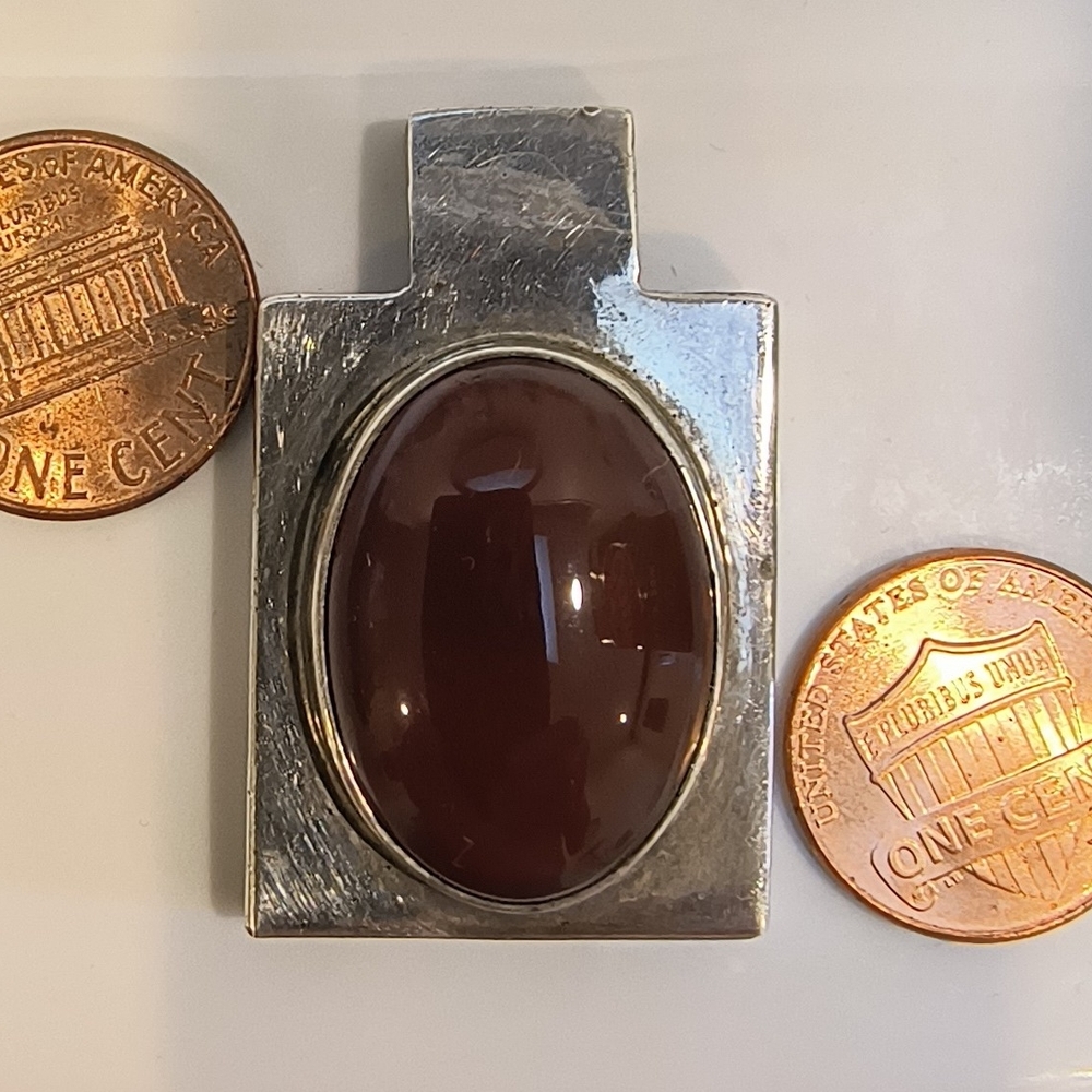 Gorgeous Carnelian Cabochon Pendant - Picture 2 of 5